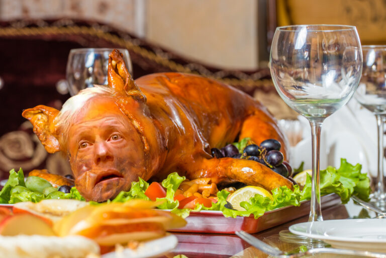 End of the Line For the Greased Roasted Piglet Boris?