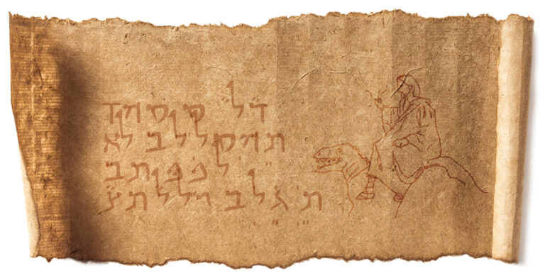 Biblical Experts Reveal Jericho Parchment of Jesus Riding a Dinosaur