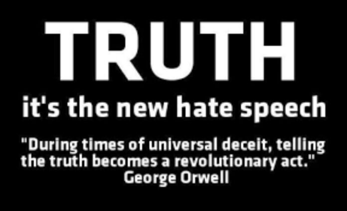 Truth-Orwell hate speech AI EU STASI