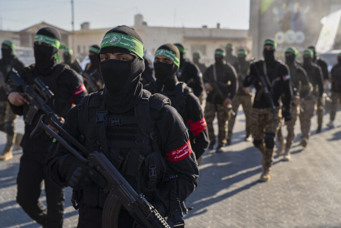 Hamas holds military parade