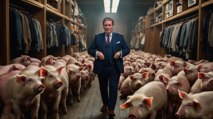 keir starmer wardrobe pigs free designer clothes