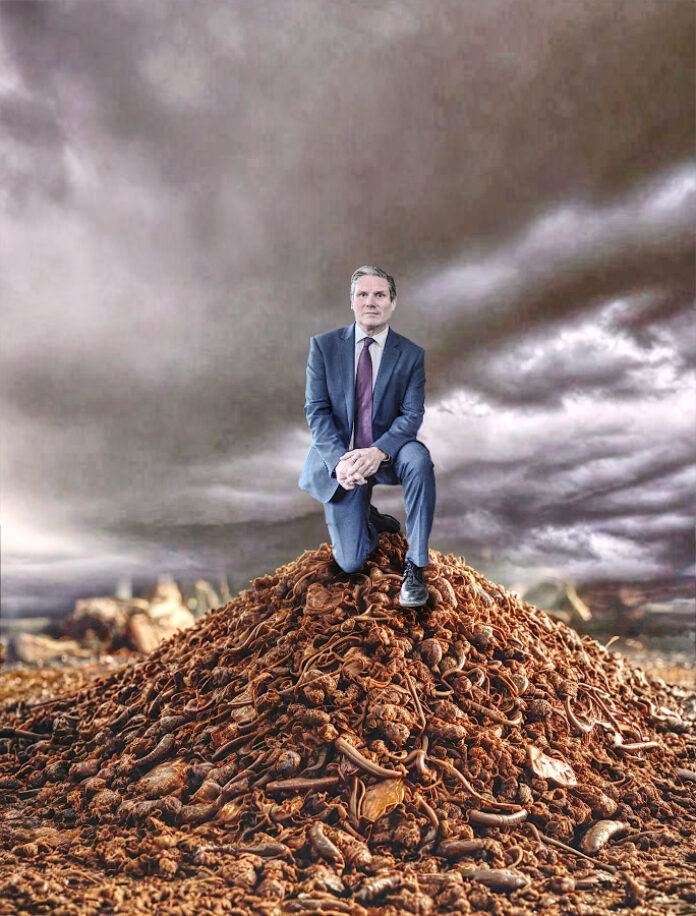 starmer knee pile of shit detailed bribes