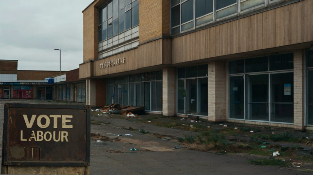 vote labour shopping centre Anti-business