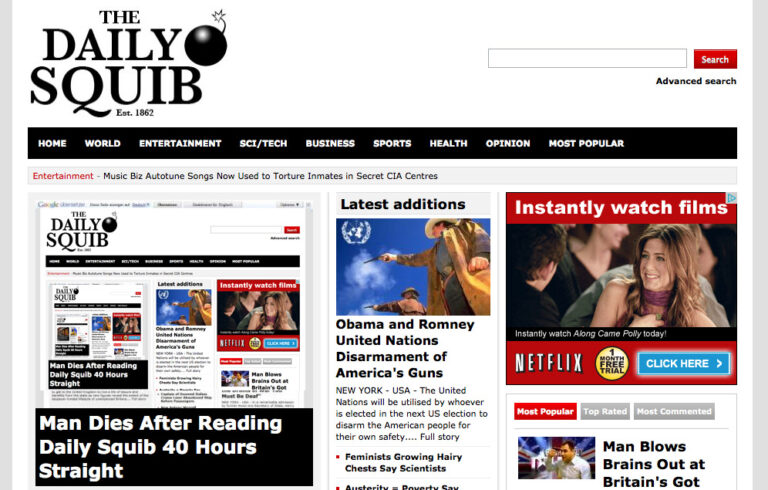 Man Dies After Reading Daily Squib 40 Hours Straight